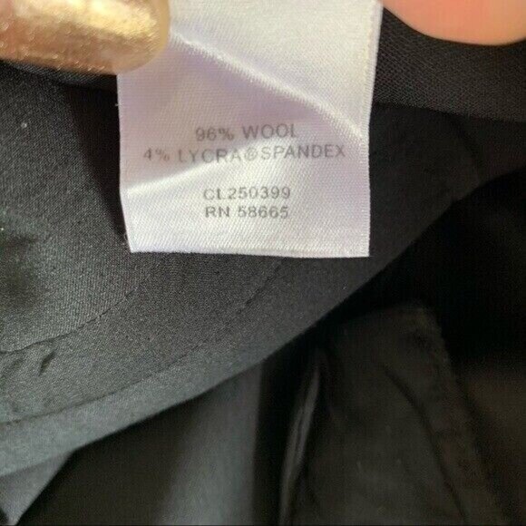 Classiques Entier Black Wool Blend Wide Leg Dress Pants Workwear Trousers 6 - Picture 7 of 8